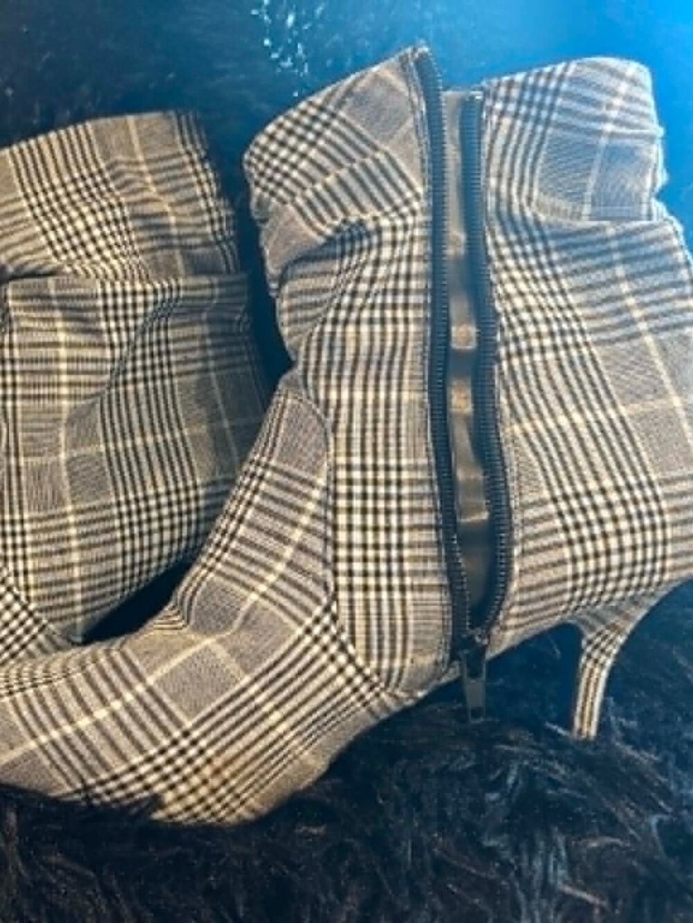 Brady style plaid booties